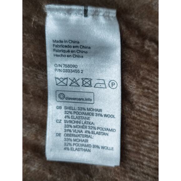 H&M Mohair Blend Sweater Tan Women's Size 10 - Picture 5 of 5